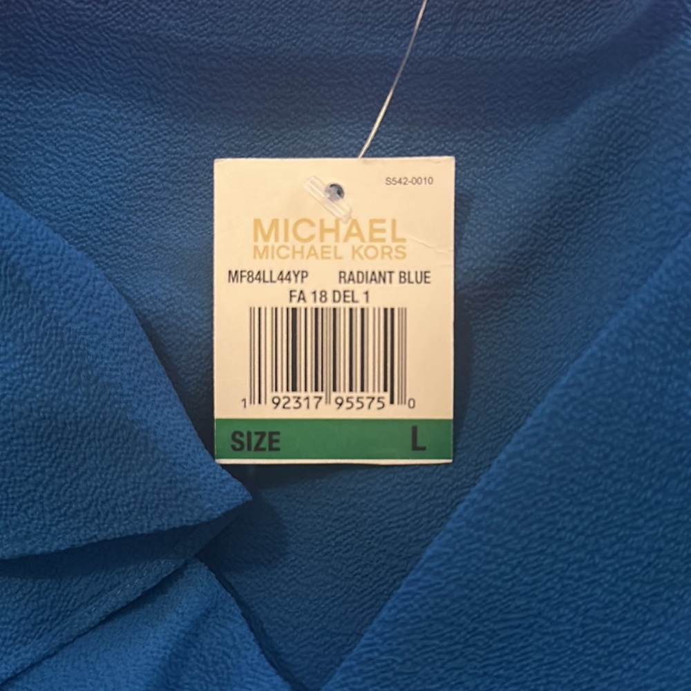 Radiant Blue Ruffled Top - Picture 2 of 2
